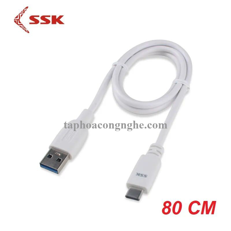 SSK UC-CA-981 96220 80cm Màu Trắng Cáp chuyển đổi Usb Type-C ra USB 3.0 30096220